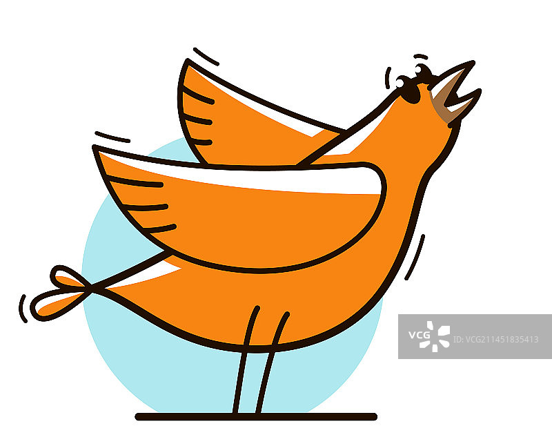 白色背景上的卡通趣味小鸡图片素材