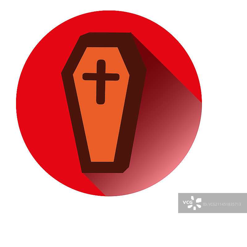 圆形棺材图标图片素材