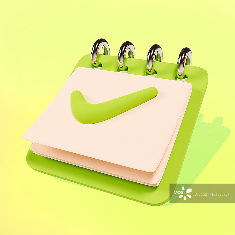 3D立体日历台历计划任务插画图片素材