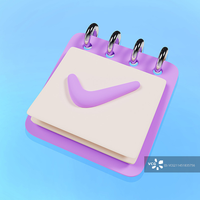 3D立体日历台历计划任务插画图片素材