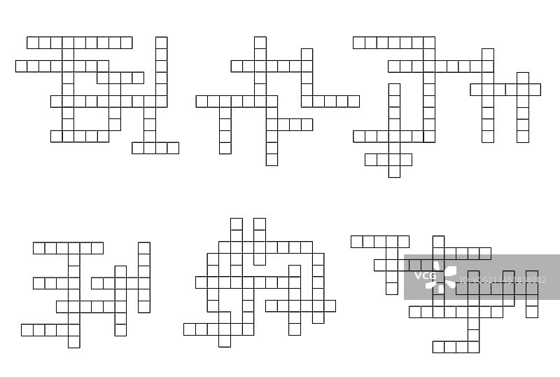 填字游戏网格字谜模板图片素材
