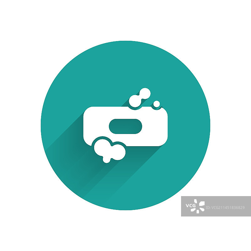 带长阴影的白色肥皂块图标图片素材