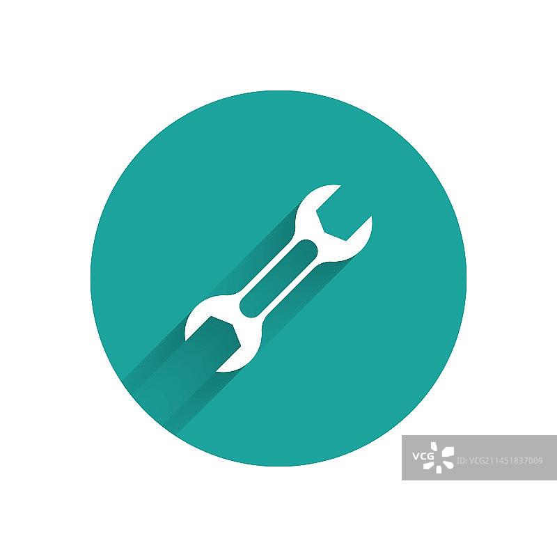 白色扳手图标图片素材