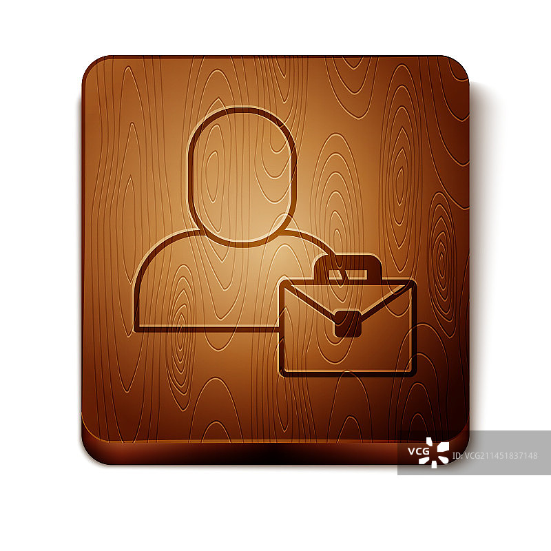 白色背景上的棕色自由职业者图标图片素材