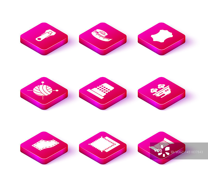 缝纫图案纺织面料卷纱线球套装图片素材