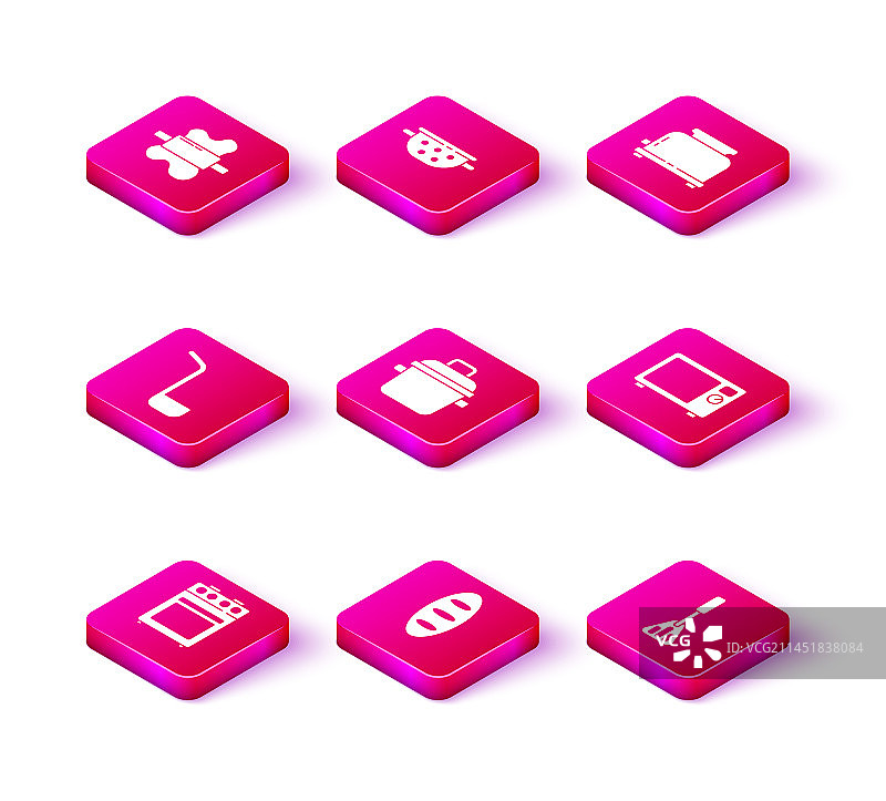 烤箱、面包、厨用勺和烹饪锅图片素材