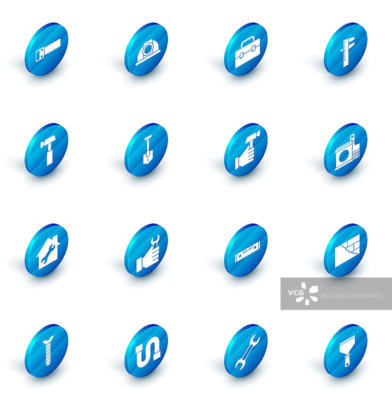 工人安全帽工具箱卡尺套装图片素材