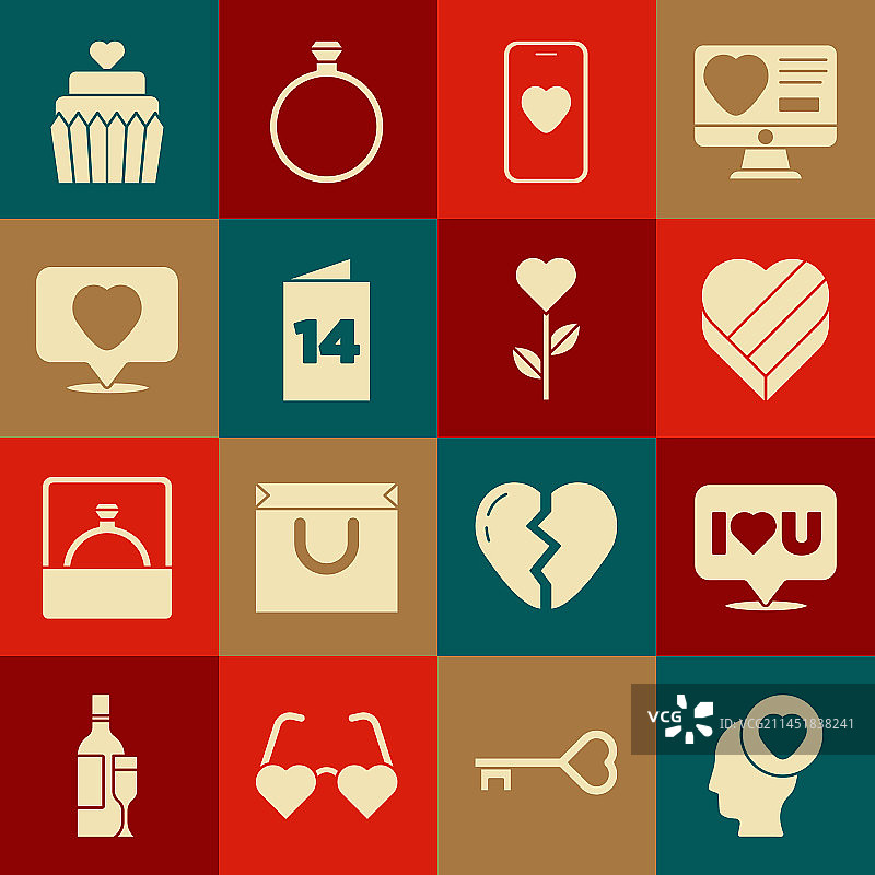 带有心形语音气泡的头像：我爱你图片素材