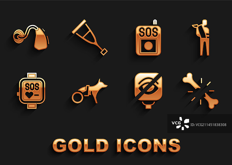 坐轮椅的狗，人手臂骨折图片素材