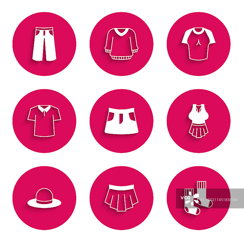 裙子袜子背心男士帽子T恤套装图片素材