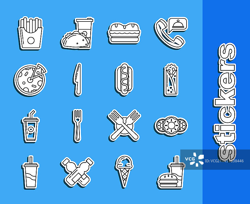 餐饮用具：纸、玻璃杯和吸管图片素材