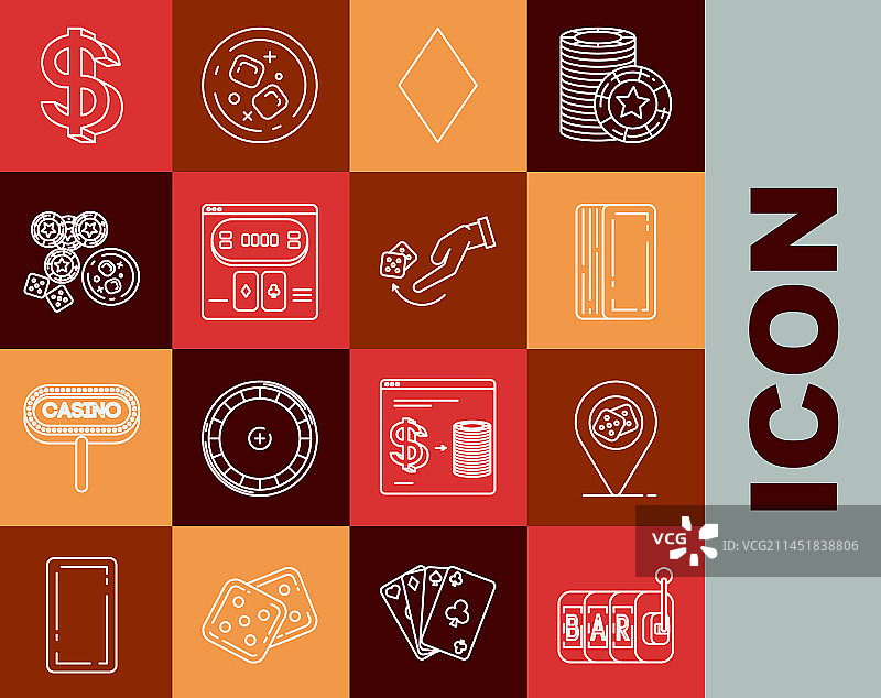 老虎机、一副扑克牌banner图片素材