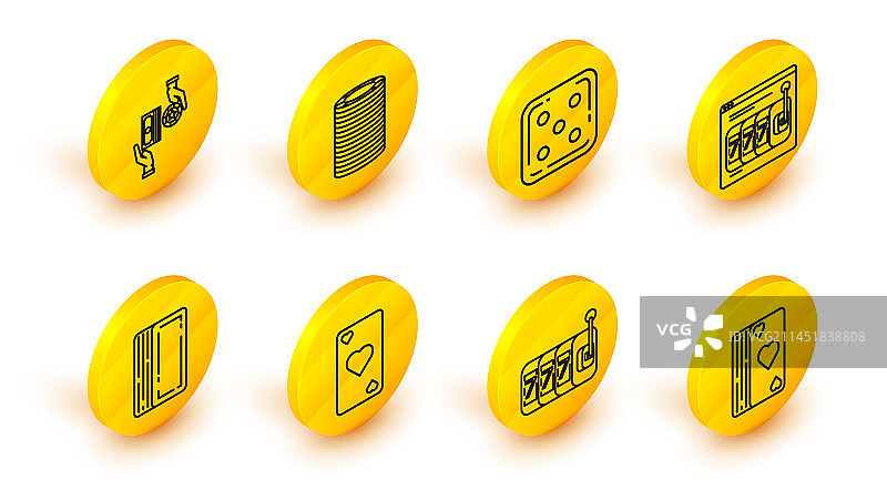 纸牌老虎机图标图片素材