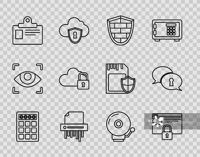 密码保护与安全访问组合图片素材