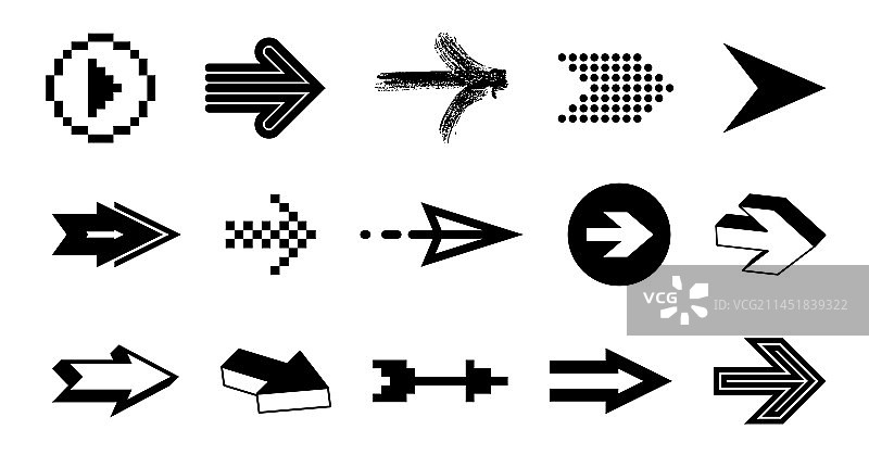 各种形状和样式的箭头大集合图片素材