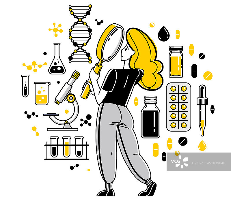 制药研究：开发新药或疫苗图片素材