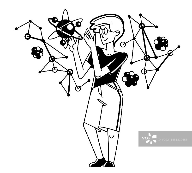 研究理论物理的物理学家图片素材