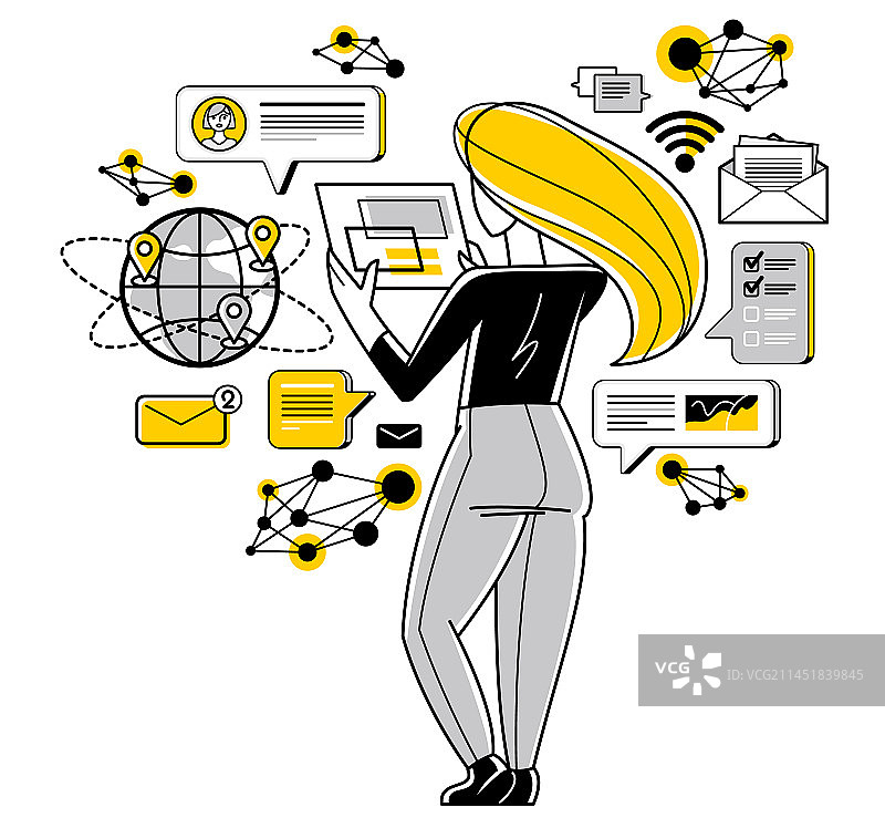 在线工作的人做一些创意工作图片素材