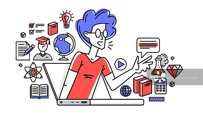 大学生在线教育图片素材