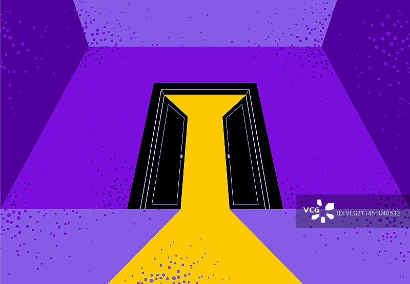 半开的秘密之门，新的机遇概念图片素材