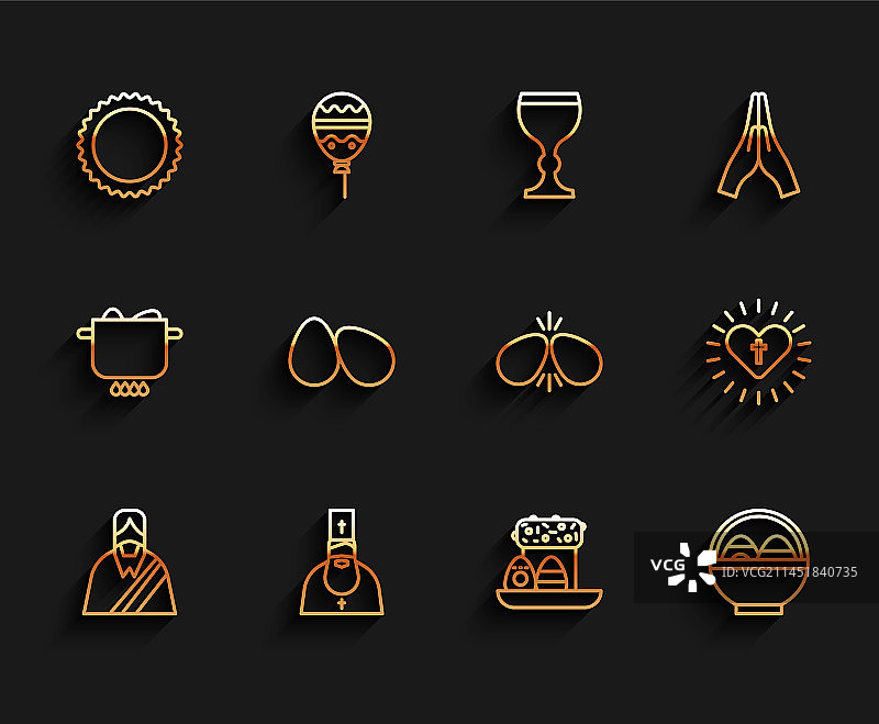 耶稣基督，牧师与复活节蛋糕图片素材