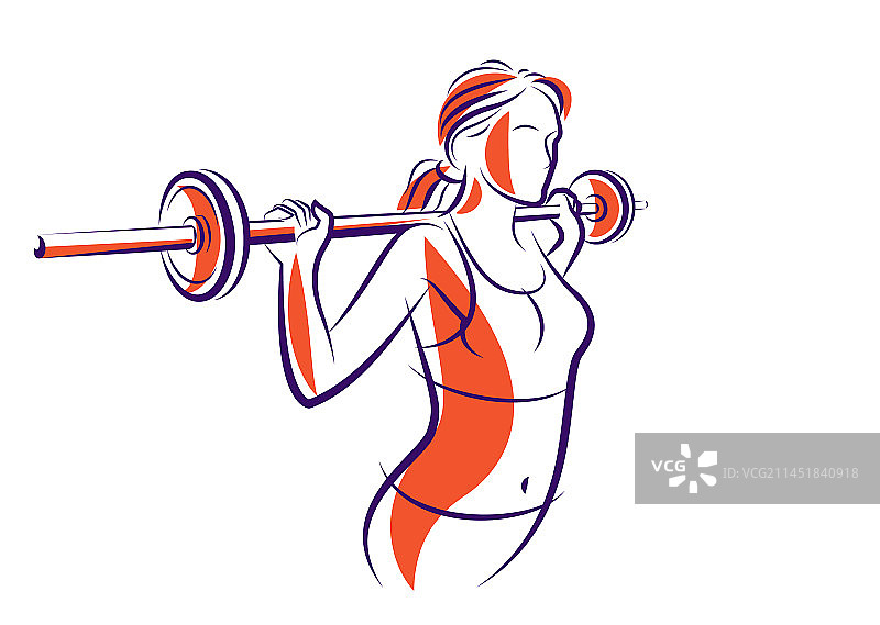 身材健美的年轻女人图片素材