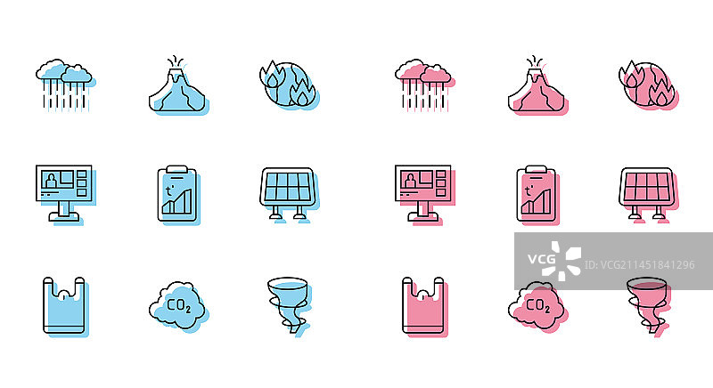 塑料袋二氧化碳云排放系列图片素材