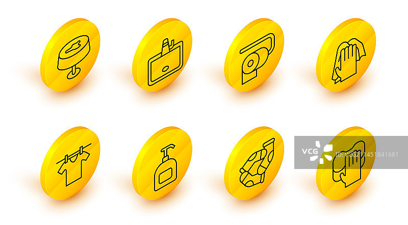 清洁服务袜子液体瓶组合图片素材