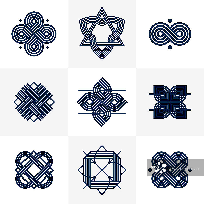 抽象几何线性符号图形合集图片素材