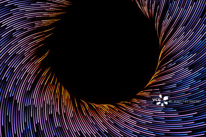 高密度金色渐变流动线条 三维渲染图片素材