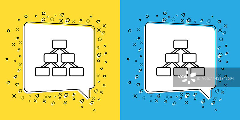 线条集：商业层级结构组织图图片素材