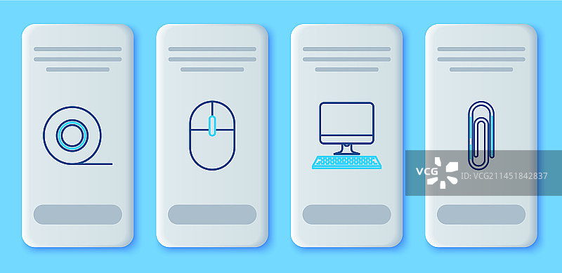 电脑鼠标、显示器与键盘组合图片素材