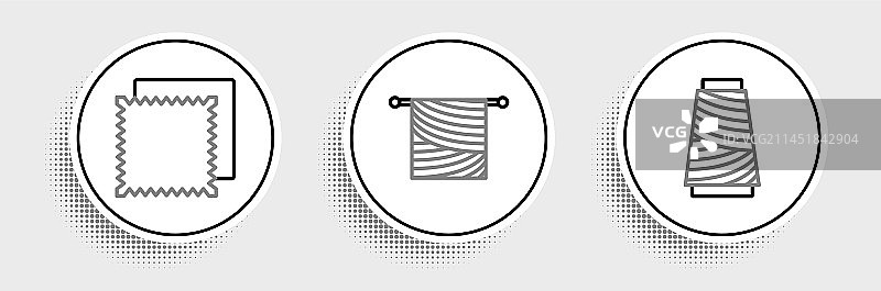 线轴、纺织面料上的缝纫线图片素材