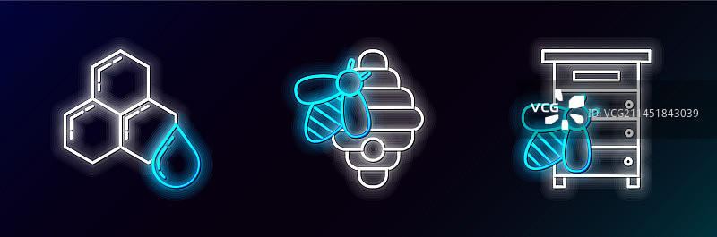 蜂箱、蜂窝图标图片素材