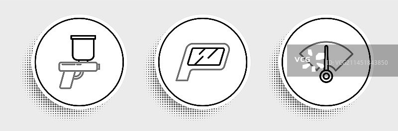 车速表、喷漆枪和汽车图片素材