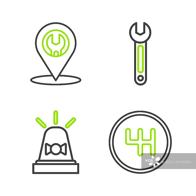 刻度线换档器闪光器警笛扳手图片素材