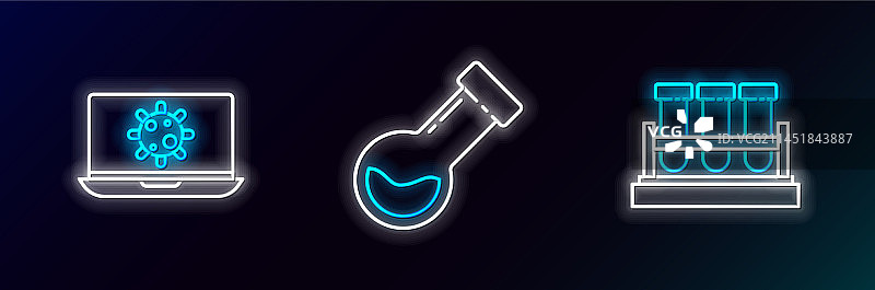 试管、烧瓶与化学细菌图片素材