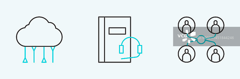 在线课堂网络云连接素材图片素材