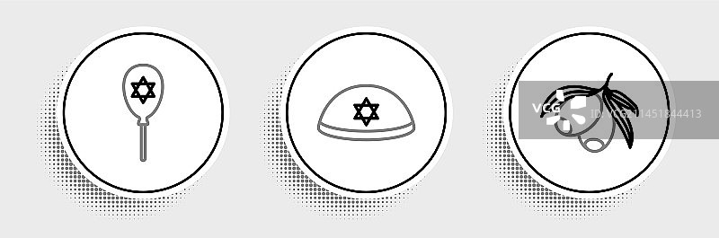 橄榄枝与大卫之星气球图片素材