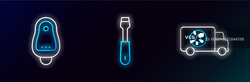 水管工服务车、马桶和小便池图片素材