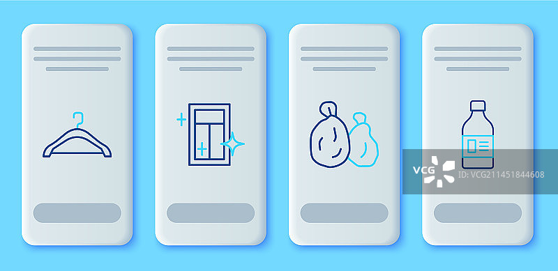 窗户清洁服务垃圾袋套装图片素材