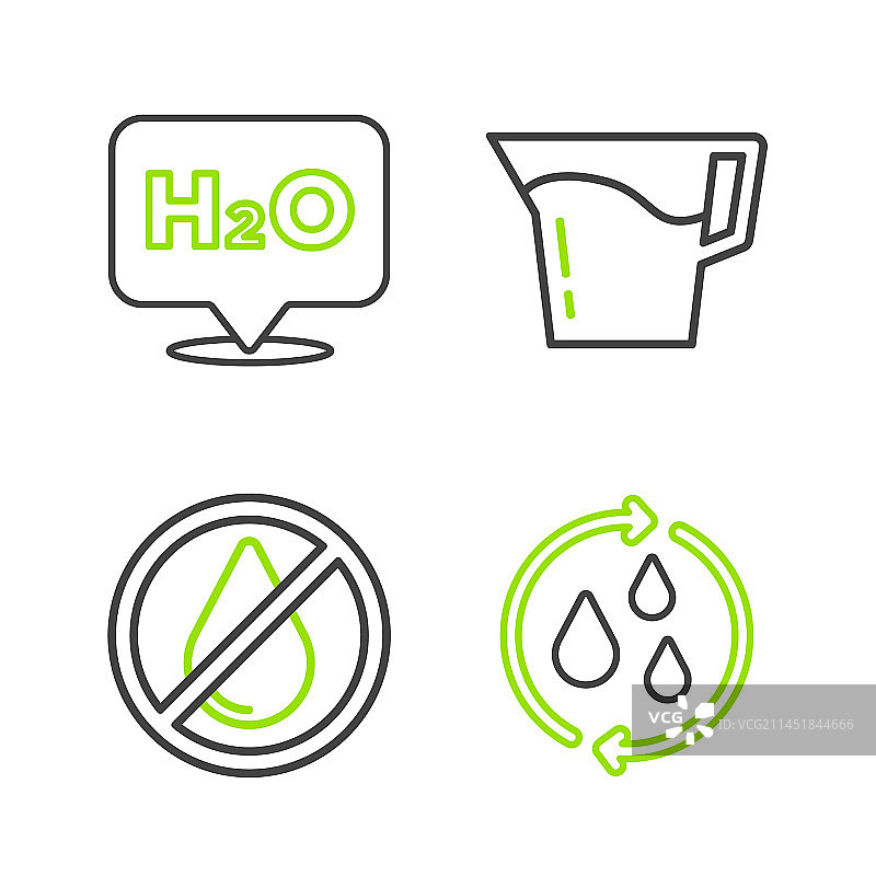 带禁用水滴标志的垃圾箱图片素材