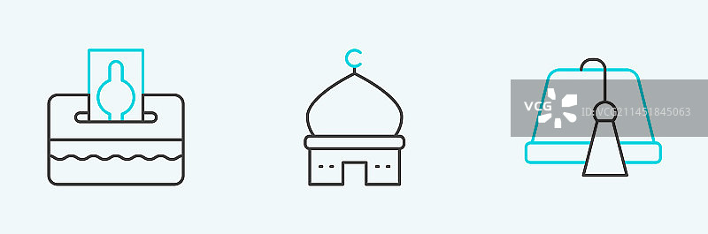 土耳其帽子和捐赠标志组合图片素材