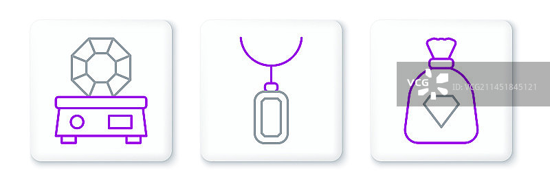 装满宝石、宝石和吊坠的线条包图片素材