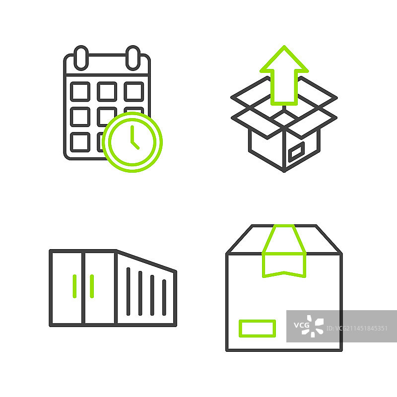 纸箱、纸板箱和集装箱开箱图片素材