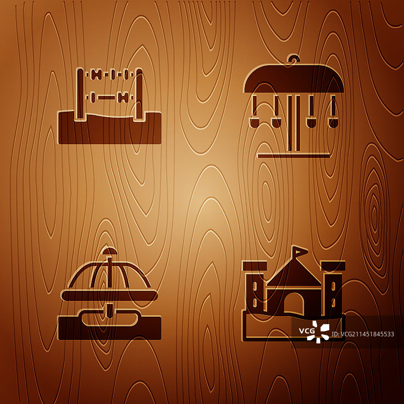 沙堡算盘旋转木马等套装图片素材