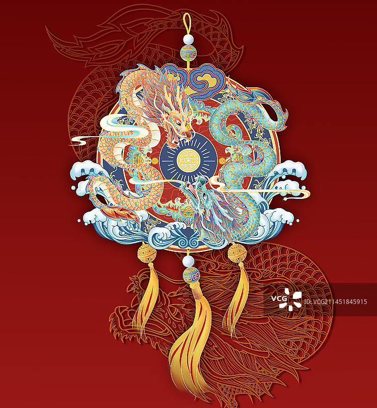 蛟龙得水 万事胜意图片素材