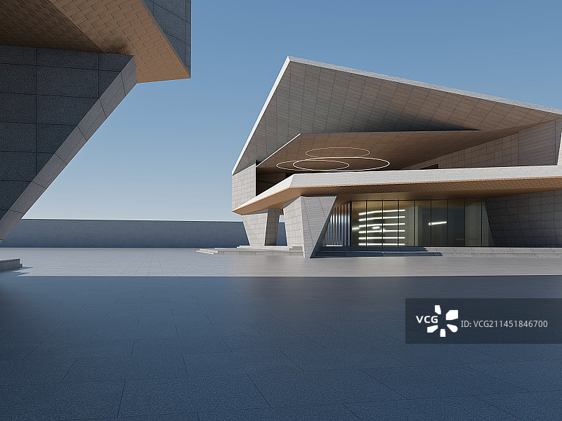 超现实简约建筑场地图片素材