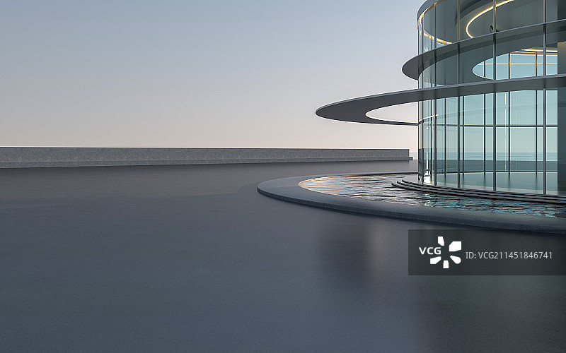 现代玻璃场馆建筑图片素材