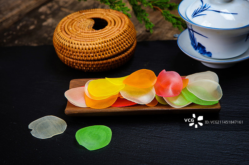 鲜艳的虾片图片素材